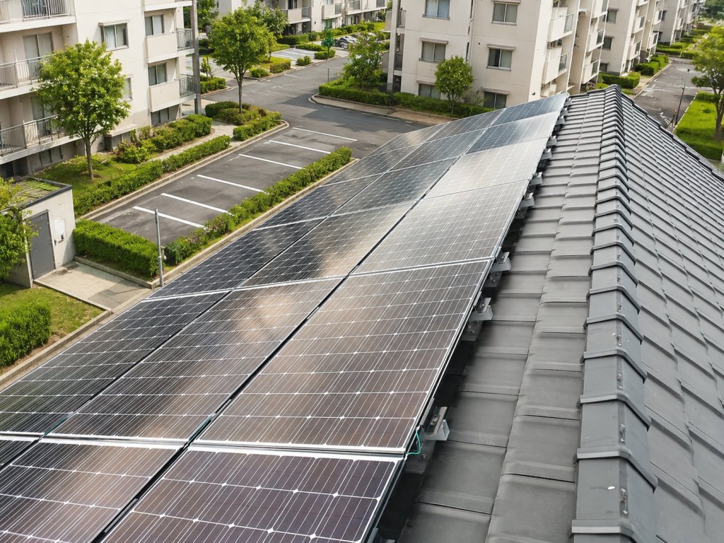 保証交換後に屋根へ設置された新しい太陽光パネル